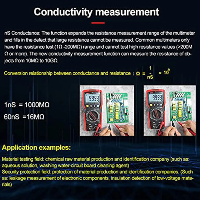 UNI-T UT89XE Digital Multimeter Professional Tester True RMS Manual Range DC AC Voltmeter Ammeter (No Battery) - 5