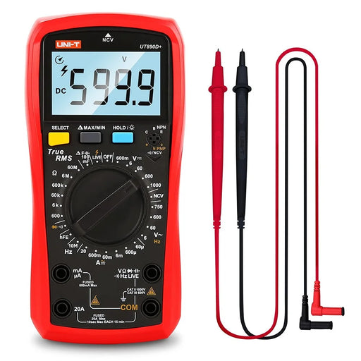 UNI-T UT890D+ Digital Multimeter 6000 Counts True RMS Measurement Tool AC DC Voltage Current Meter (No Battery) - 1
