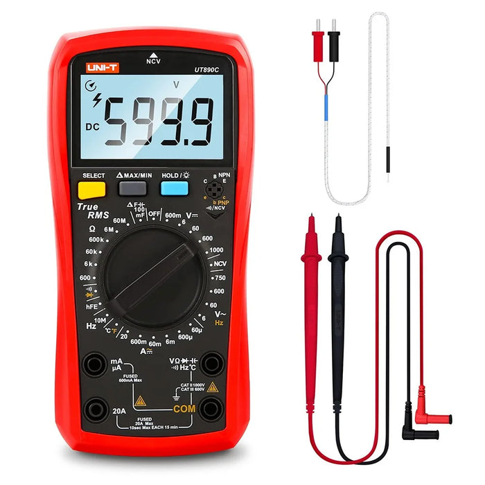 UNI-T UT890C Digital Multimeter 6000 Counts Frequency Temperature NCV Detector Voltmeter Ammeter (No Battery) - 1