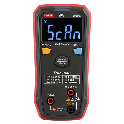 UNI-T UT123D EBTN Display Digital Multimeter Pocket Size AC DC Voltage Resistor Temperature NCV Tester (No Battery) - 1