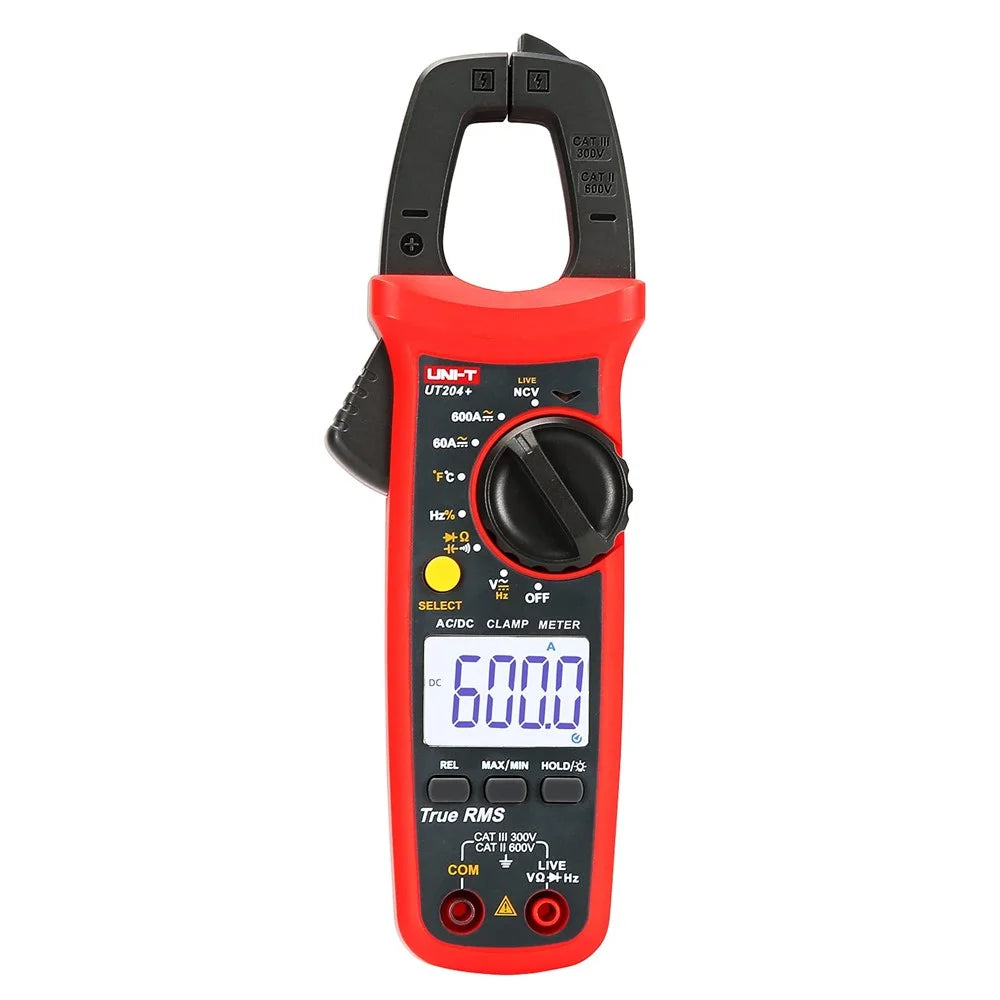 UNI-T UT204+ Digital Multimeter with Auto Range AC DC Current Clamp Meter NCV Measurement Tool (No Battery) - 6