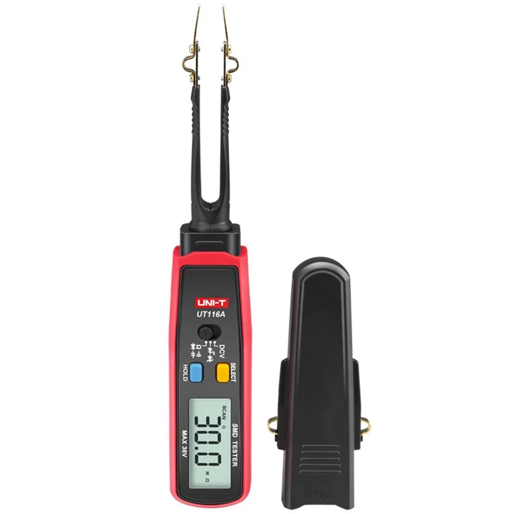 UNI-T UT116A 3000 Count Digital Tweezers Smart SMD Tester LED Diode Electronic Component Multimeter (No Battery) - 1