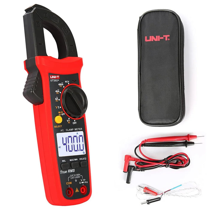 UNI-T UT202+ Digital Clamp Meter AC / DC Voltage Current Tester with NCV Temperature Measure Tool (No Battery) - 1