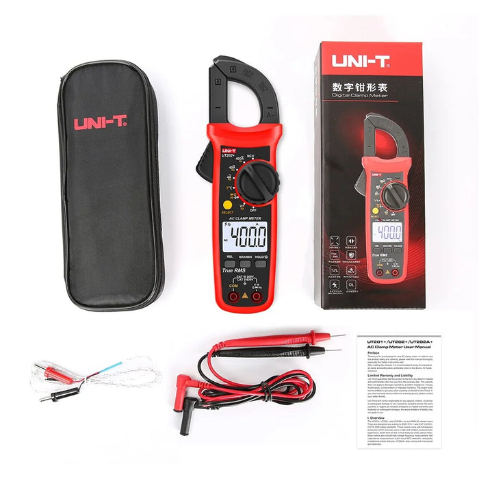 UNI-T UT202+ Digital Clamp Meter AC / DC Voltage Current Tester with NCV Temperature Measure Tool (No Battery) - 6