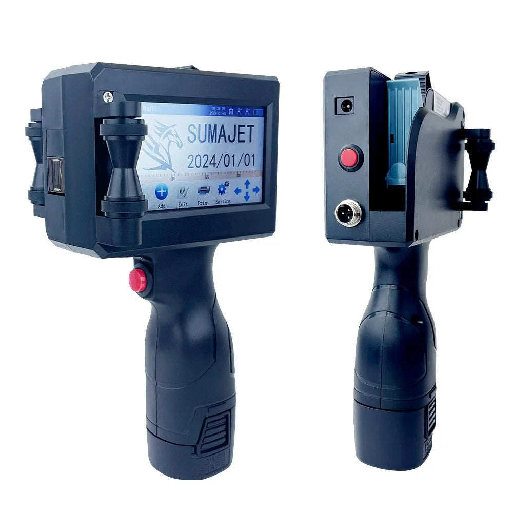 Portable 12.7mm Handheld Inkjet Printer QR Barcode Batch Number Expiry Date Label Printing Machine, EU Plug - 7