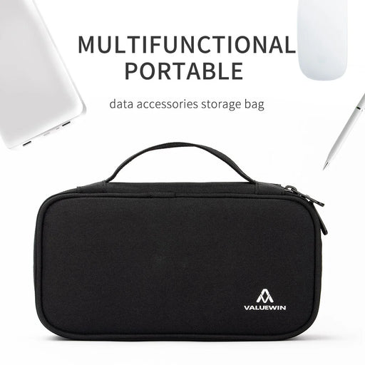 VALUEWIN MD089 Digital Accessories Pouch Data Cable Power Bank Storage Case Phone Mouse Carrying Bag, Size: S - Black - 2