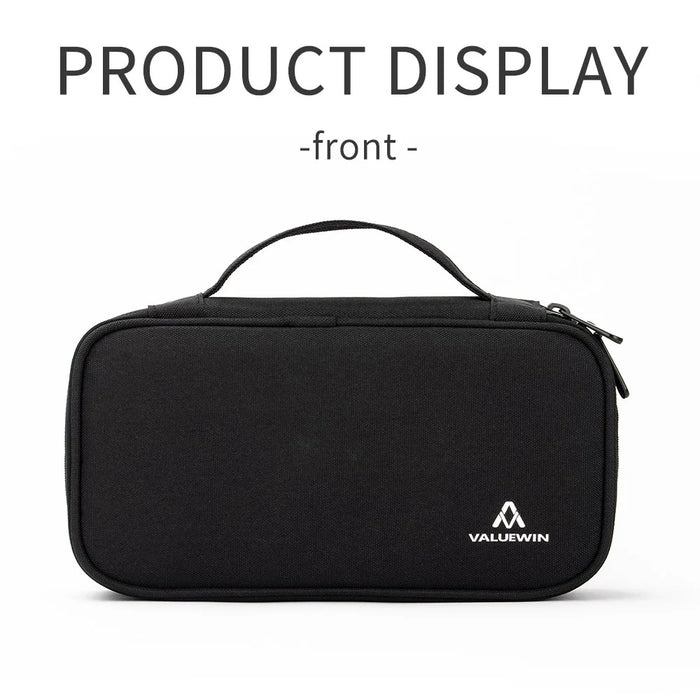 VALUEWIN MD089 Digital Accessories Pouch Data Cable Power Bank Storage Case Phone Mouse Carrying Bag, Size: S - Black - 5