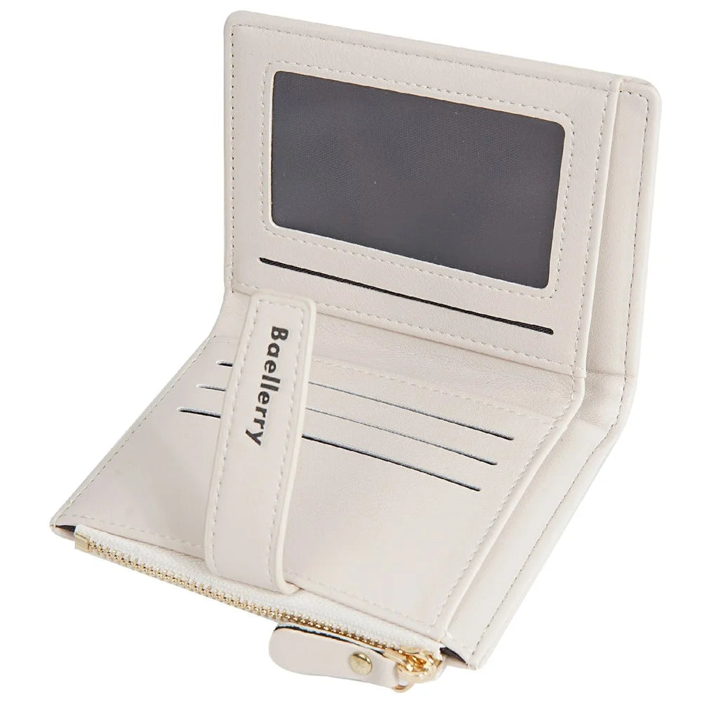 BAELLERRY N1925 Cute Bear Print Multi-Card Wallet PU Leather Coin Purse with Strap Closure - Apricot - 3