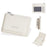 BAELLERRY N3080 Short Style Foldable Wallet Litchi Texture PU Zipper Coin Purse for Women - White - 1