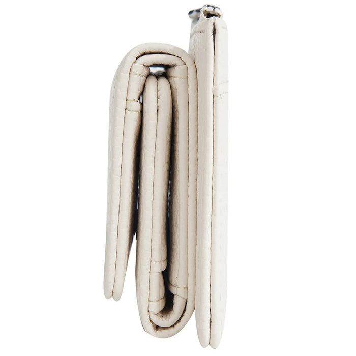 BAELLERRY N3080 Short Style Foldable Wallet Litchi Texture PU Zipper Coin Purse for Women - White - 4