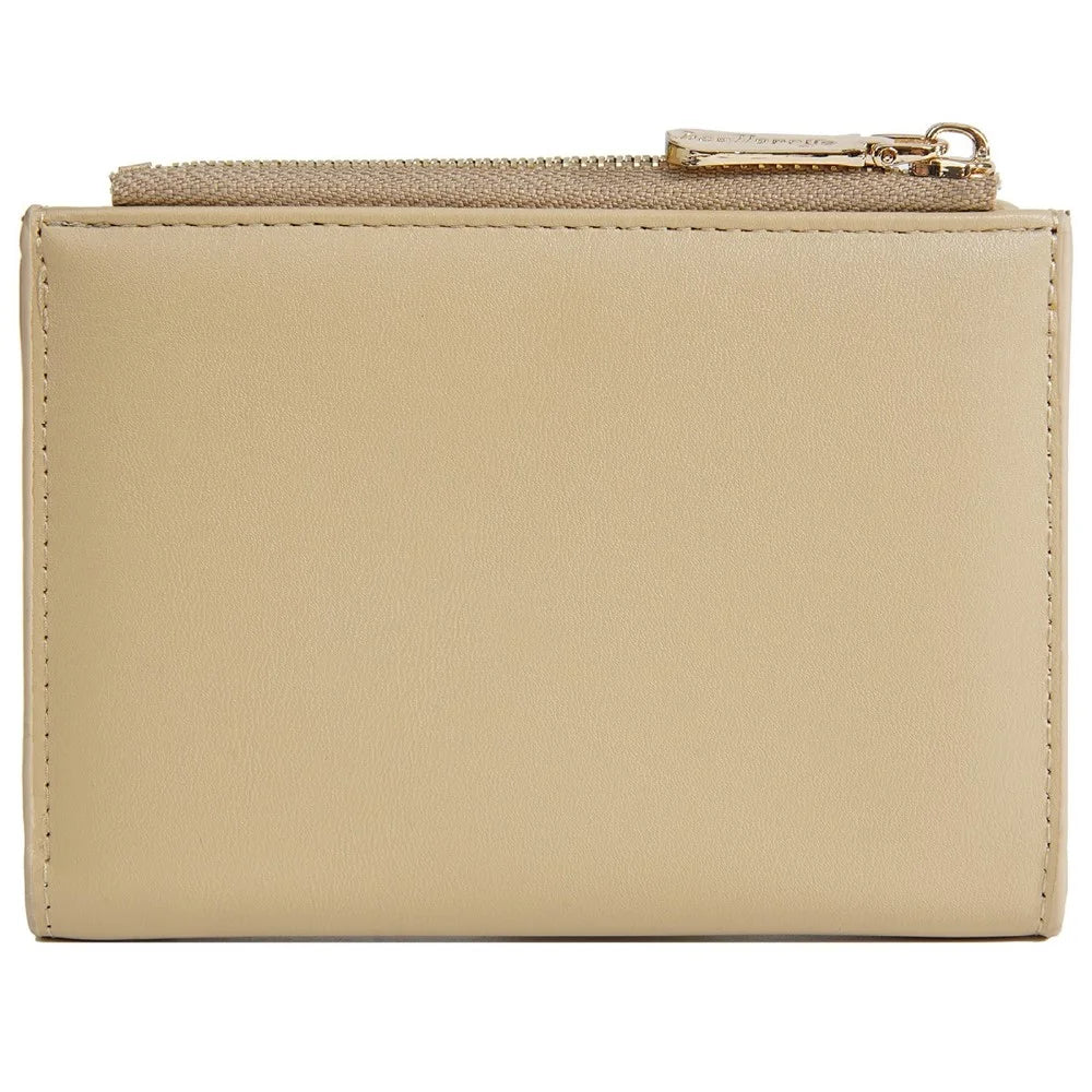 BAELLERRY N5121 Women Bi-Fold Short Wallet Woven Texture PU Leather Zipper Coin Purse - Apricot - 6
