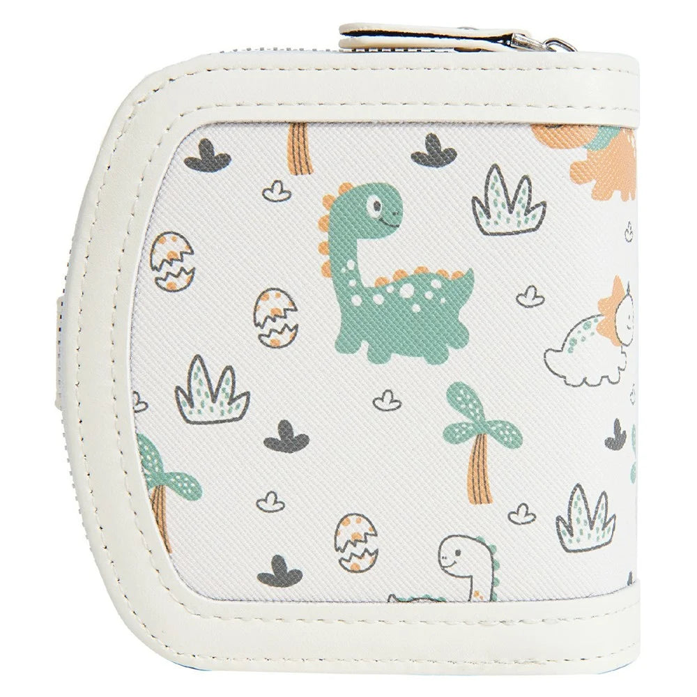 BAELLERRY N1924 Cute Dinosaur Print Portable Wallet PU Leather Coin Purse - Beige - 6