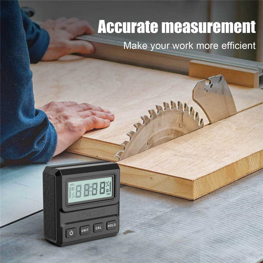 HT-300C Magnetic Digital Display Inclinometer Level Protractor Angle Gauge 90 Degree Ruler - 4