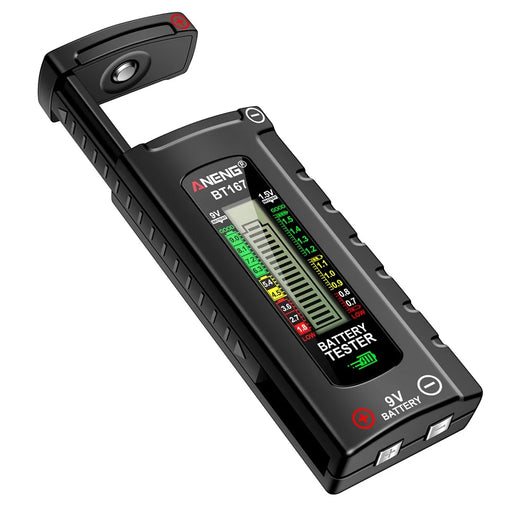 ANENG BT167 Battery Power Tester Analog Bar Display AA AAA Lithium Battery Capacity Tester - 1