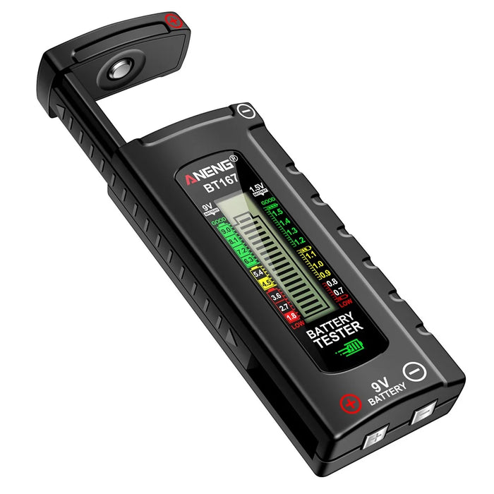 ANENG BT167 Battery Power Tester Analog Bar Display AA AAA Lithium Battery Capacity Tester - 1