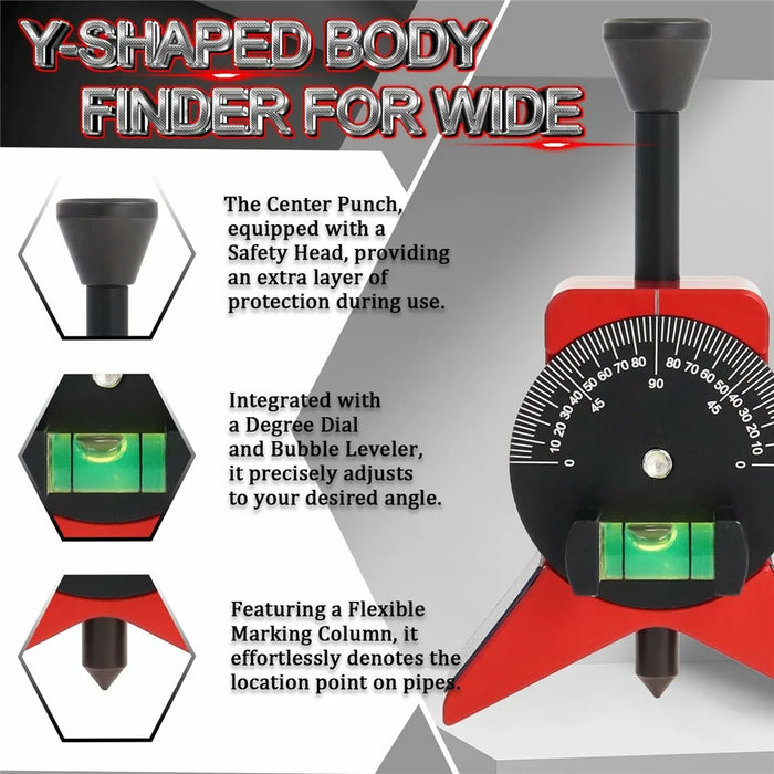 Pipe Center Marker - Pipe Center Locator with Magnet for Accurate Alignment - 6