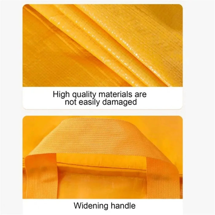240L Large Capacity Moving Storage Bag Waterproof Oxford Cloth Organizer for Clothes Toys Bedding - Yellow - 4