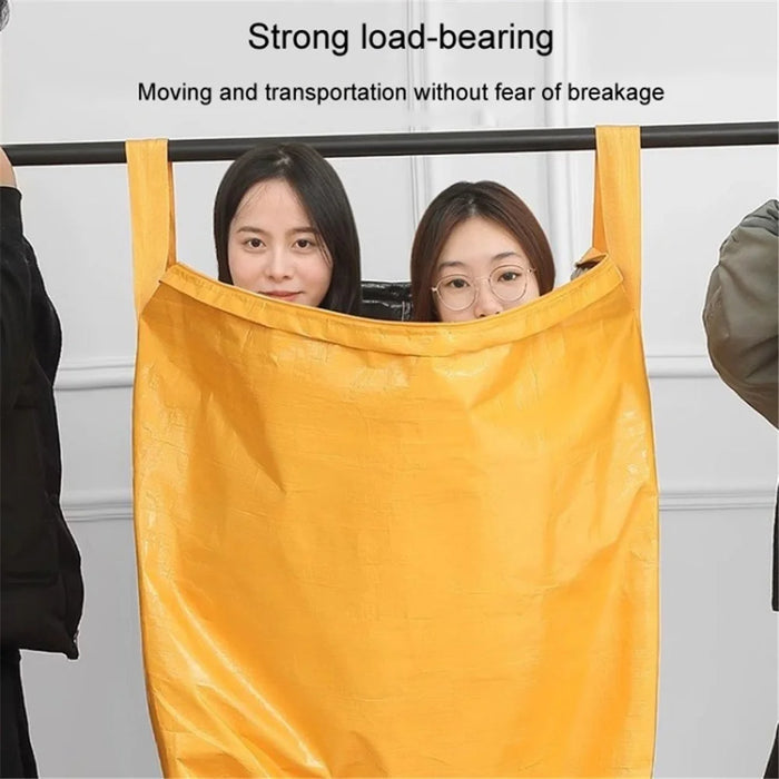 240L Large Capacity Moving Storage Bag Waterproof Oxford Cloth Organizer for Clothes Toys Bedding - Yellow - 5