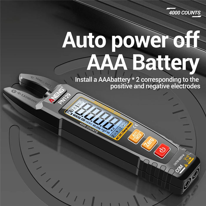 ANENG PN129 U-Shaped Digital Multimeter 4000 Counts DC / AC Voltage Current Tester - 7