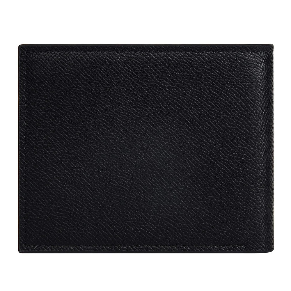 BAELLERRY D2394 Soft Leather Wallet Slim Billfold RFID Blocking Card Holder Palm Pattern - Black - 3