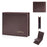 BAELLERRY D2396 Slim Bifold Wallet Zippered Card Holder Carbon Fiber Pattern Purse - Coffee - 1