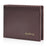 BAELLERRY D2396 Slim Bifold Wallet Zippered Card Holder Carbon Fiber Pattern Purse - Coffee - 2