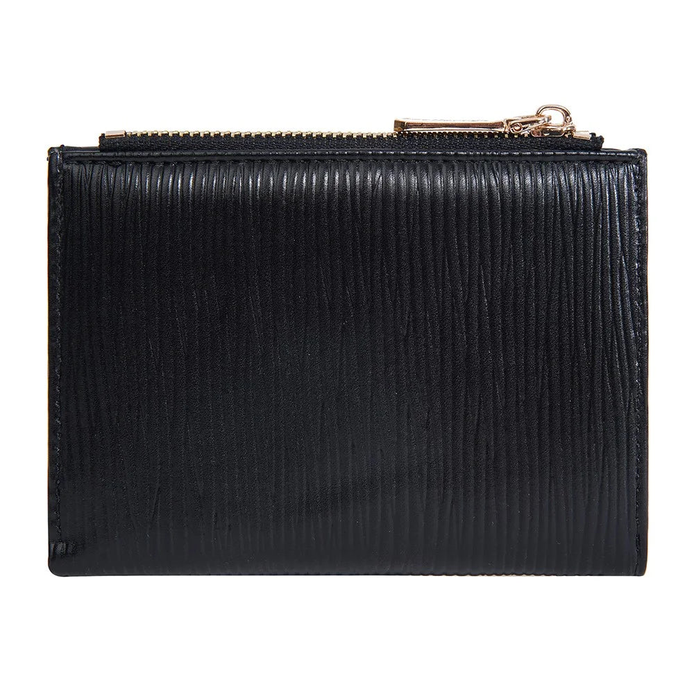 BAELLERRY N8348 Leather Wallet Coin Purse Bifold Zipper Pocket Card Case - Black - 3