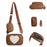 BAELLERRY N8936 Crossbody Bag Heart Pattern Women Ladies Shoulder Bag with Small Bag - Brown - 1