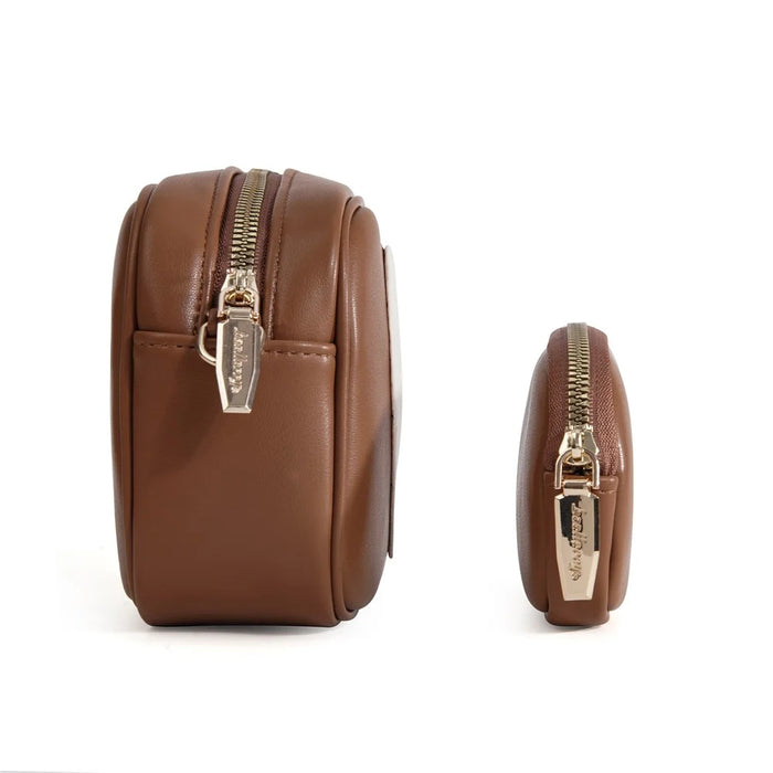 BAELLERRY N8936 Crossbody Bag Heart Pattern Women Ladies Shoulder Bag with Small Bag - Brown - 4