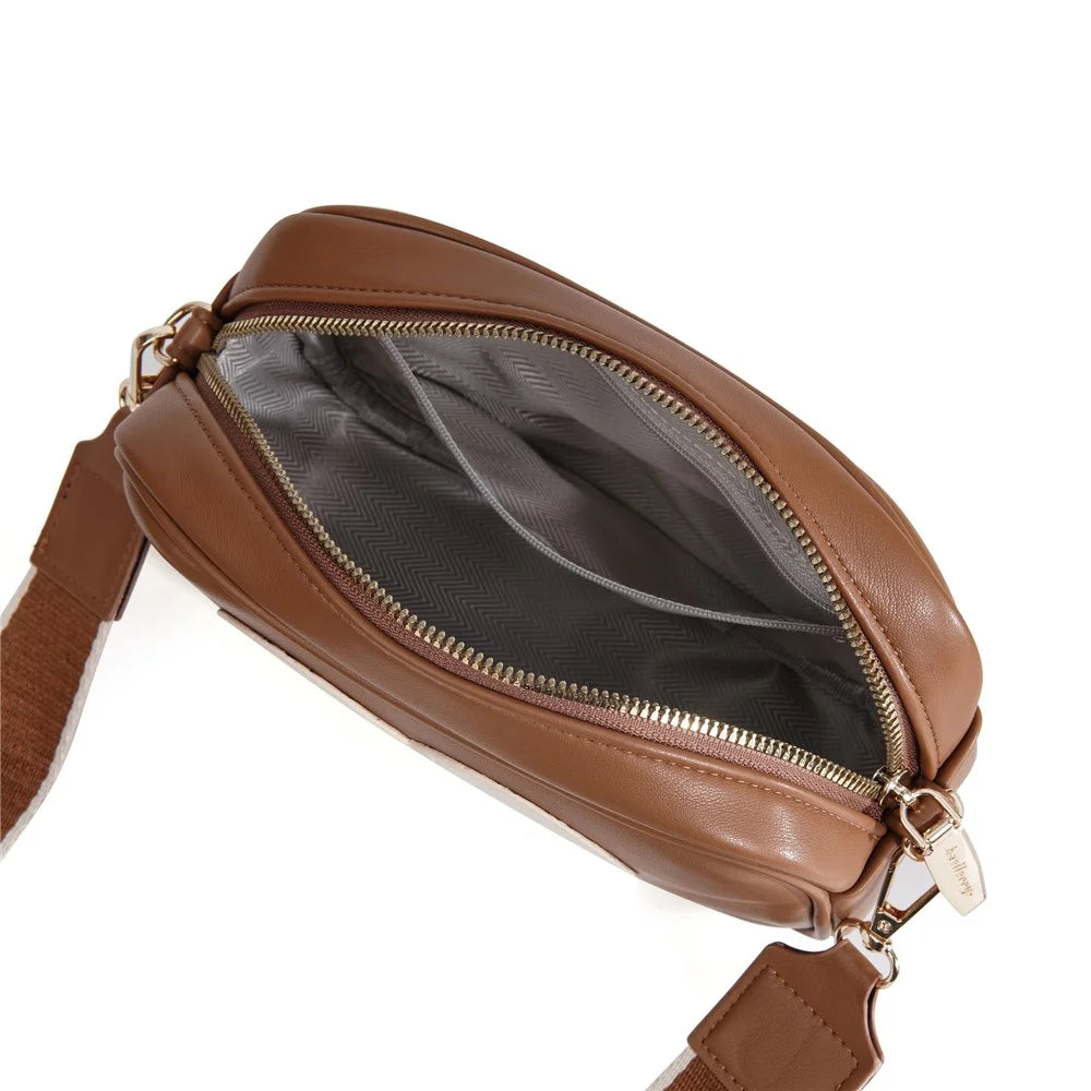 BAELLERRY N8936 Crossbody Bag Heart Pattern Women Ladies Shoulder Bag with Small Bag - Brown - 6