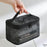 Single Layer Zipper Mesh Toiletry Bag Travel Portable Makeup Cosmetics Storage Organizer - Black - 3