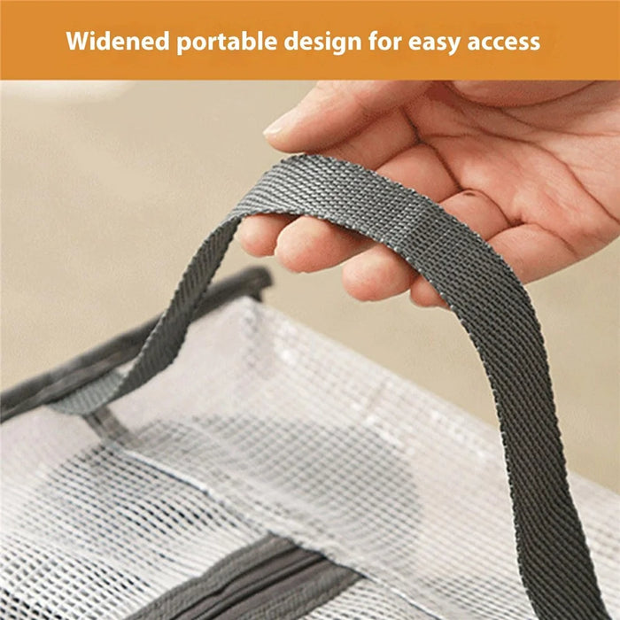 Dustproof Shoes Storage Bag with Zipper See Through PVC Waterproof Short Boots Organizer - Black Edge - 3