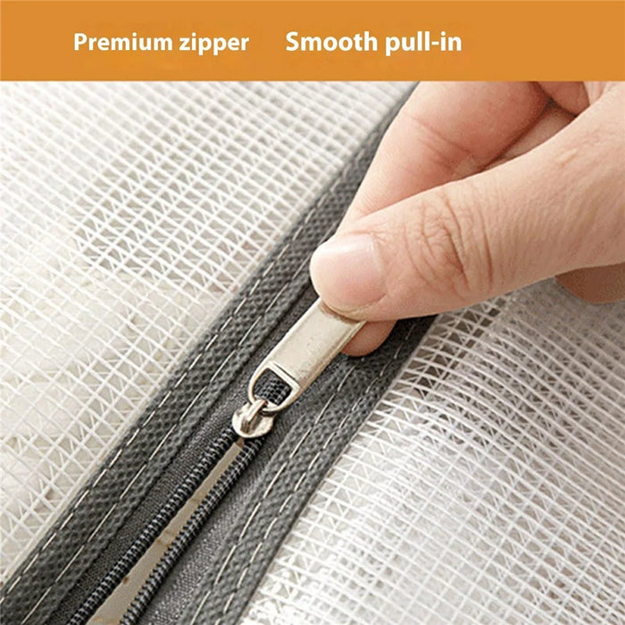 Dustproof Shoes Storage Bag with Zipper See Through PVC Waterproof Short Boots Organizer - Black Edge - 4