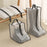 Dustproof Shoes Storage Bag with Zipper See Through PVC Waterproof Thigh Boots Organizer - Grey Edge - 7