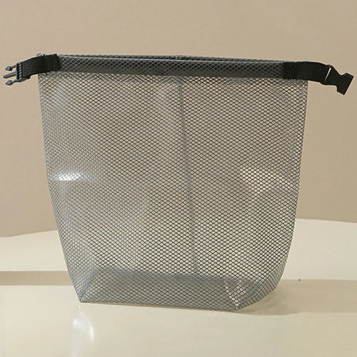 Portable Toiletry Bag with Quick Release Buckle Waterproof EVA Frosted Makeup Case Size S - Black - 1