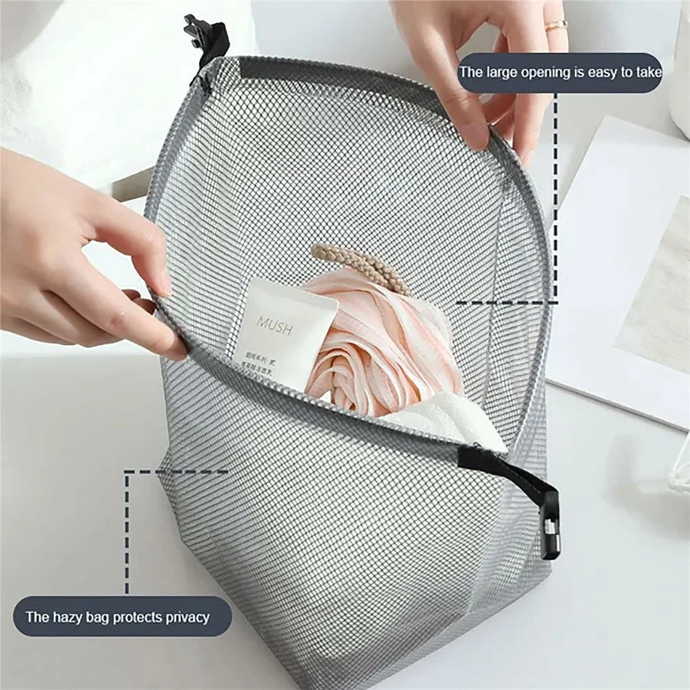Portable Toiletry Bag with Quick Release Buckle Waterproof EVA Frosted Makeup Case Size S - Black - 4