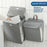 Collapsible Laundry Hamper for Bathroom Clothes Basket Wall Mounted Laundry Baskets (Size: L) - Grey - 2