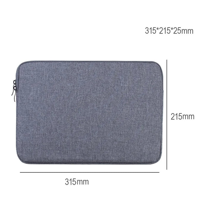 MBR-19005 11 / 12 Inch Laptop Sleeve Case Nylon Water Resistant Soft Lining Zipper Cover - Dark Grey - 6