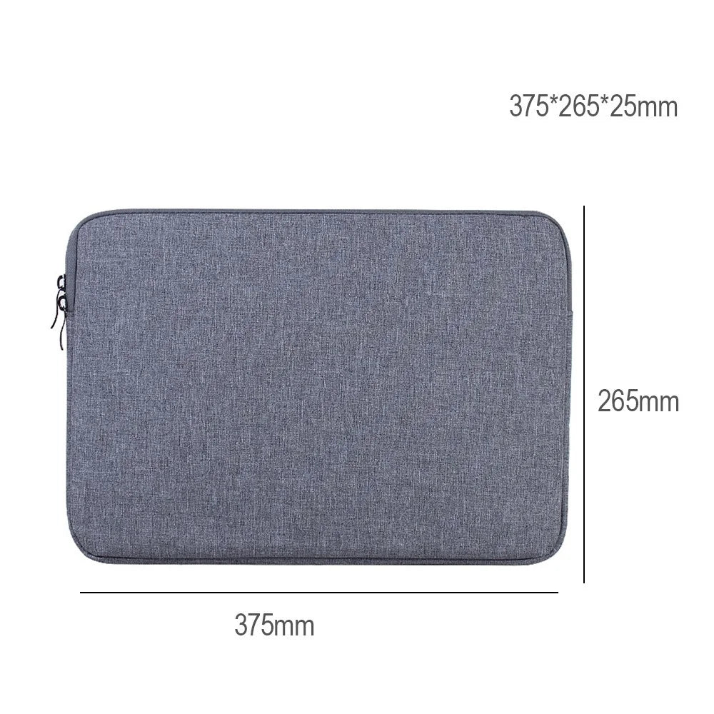 MBR-19005 14 / 15 Inch Laptop Sleeve Case Nylon Water Resistant Soft Lining Zipper Cover - Navy Blue - 6