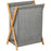 Collapsible Bamboo Frame Laundry Hamper Clothes Storage Basket for Bathroom Bedroom Size L - 1