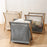 Collapsible Bamboo Frame Laundry Hamper Clothes Storage Basket for Bathroom Bedroom Size L - 6