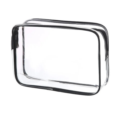 15 x 10 x 7cm Travel Toiletry Bag Thick PVC Cosmetic Organizer Waterproof Dustproof Zipper Storage Pouch - 1