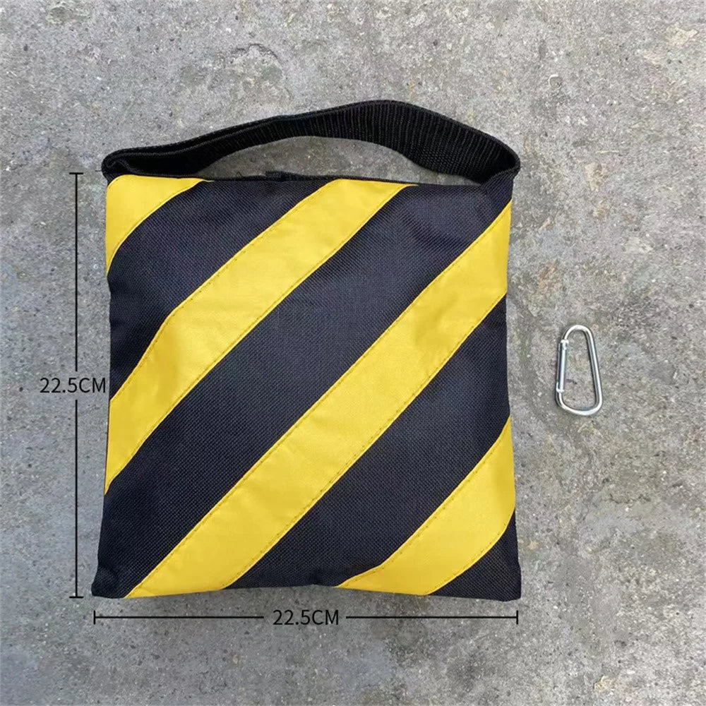 Photography Sandbag Yellow Stripes Heavy Duty Counterweight Bag for Studio Lights / Boom Stands / Background Supports - 2