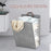 58 x 15 x 41cm Foldable Laundry Bag Large Capacity Hanging Dirty Clothes Basket Multi-Function Storage Organizer - Grey - 4