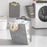 Foldable Laundry Hamper Large Capacity Storage Basket Wall Hanging Multifunctional Organizer For Clothes  /  Toys  /  Bedding - Grey - 6