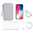 BUBM CDB-MYB Phone Power Bank Carrying Pouch Portable Data Cable Zipper Storage Bag, Size S - Grey - 5
