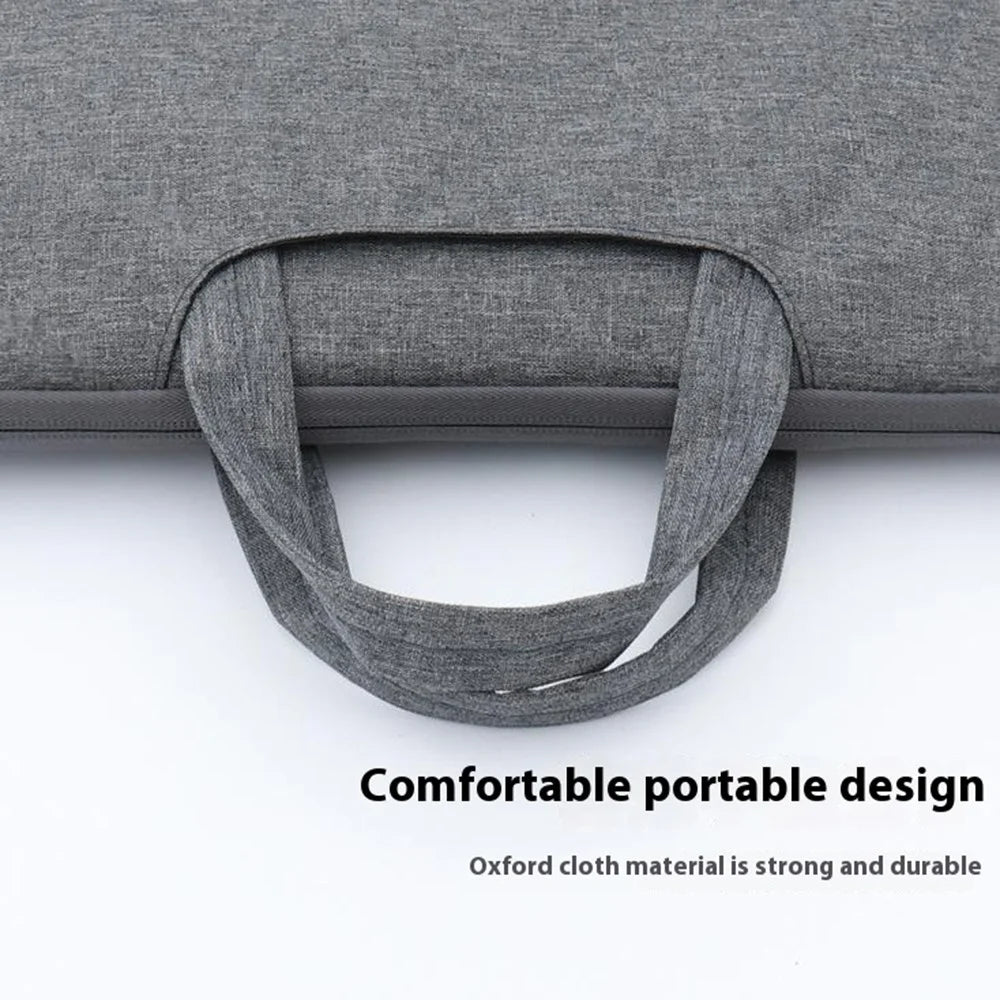 12 Inch Laptop Bag Water-Resistant Oxford Fabric Shockproof Carrying Case Computer Sleeve - Navy Blue - 3