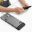 BAONA BN-G002 Snap Button Smartphone Pouch Phone Storage Bag Multi-Purpose Holder Power Bank Cable Purse, Size: L - Grey - 2