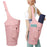 Yoga Mat Carrier Bag Large Opening Polyester Gym Bag with Waterproof Pocket and Drawstring Water Bottle Holder - Pink - 1
