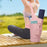 Yoga Mat Carrier Bag Large Opening Polyester Gym Bag with Waterproof Pocket and Drawstring Water Bottle Holder - Pink - 5